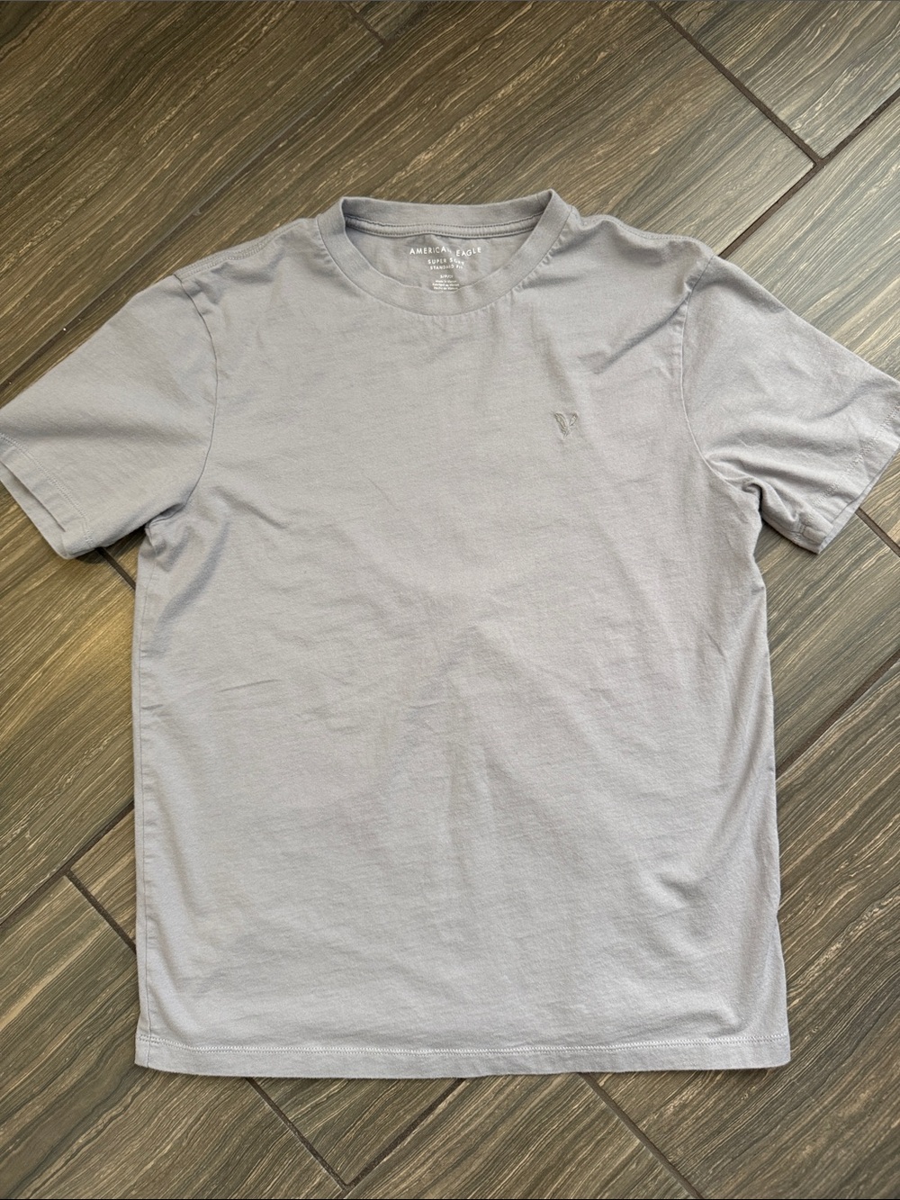 American Eagle Outfitters Men’s Light Gray Crew Tee